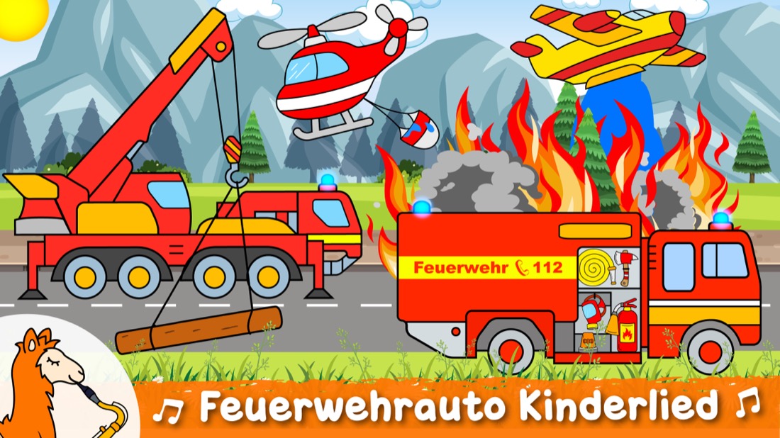 Rote Feuerwehrfahrzeuge im Einsatz